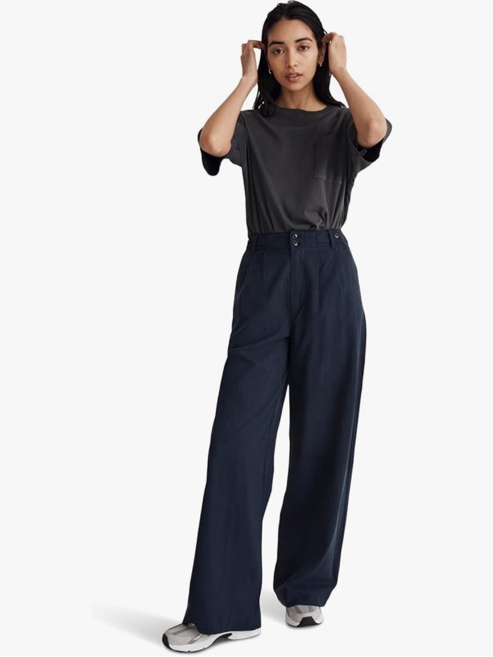 Madewell The Harlow Wide-Leg Pant in Deep Indigo Size 2 Minimalist Streetwear